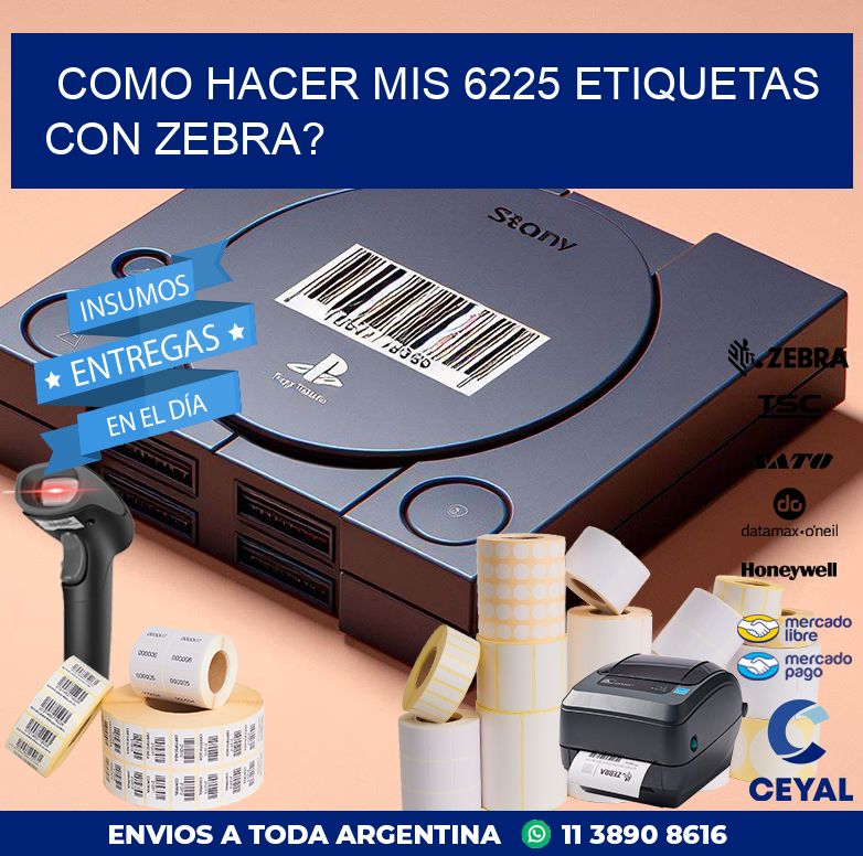 como hacer mis 6225 etiquetas con zebra?