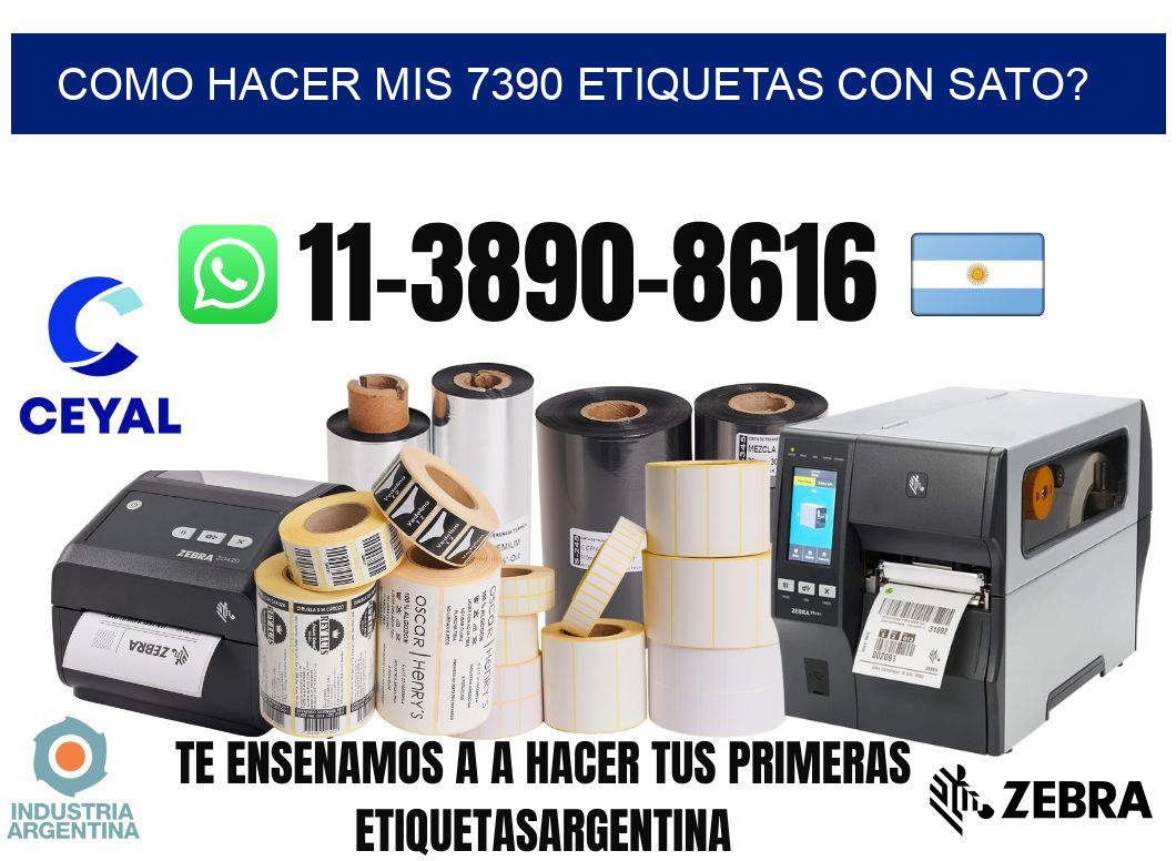 como hacer mis 7390 etiquetas con sato?