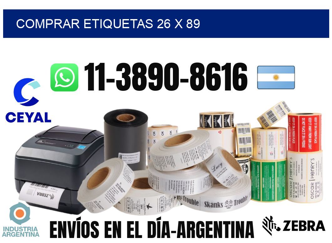 comprar etiquetas 26 x 89