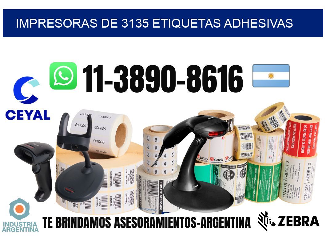 impresoras de 3135 etiquetas adhesivas
