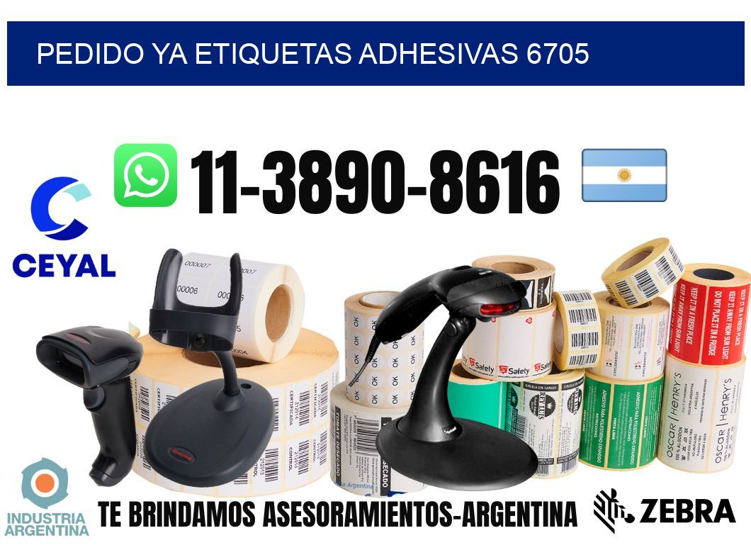 pedido ya etiquetas adhesivas 6705