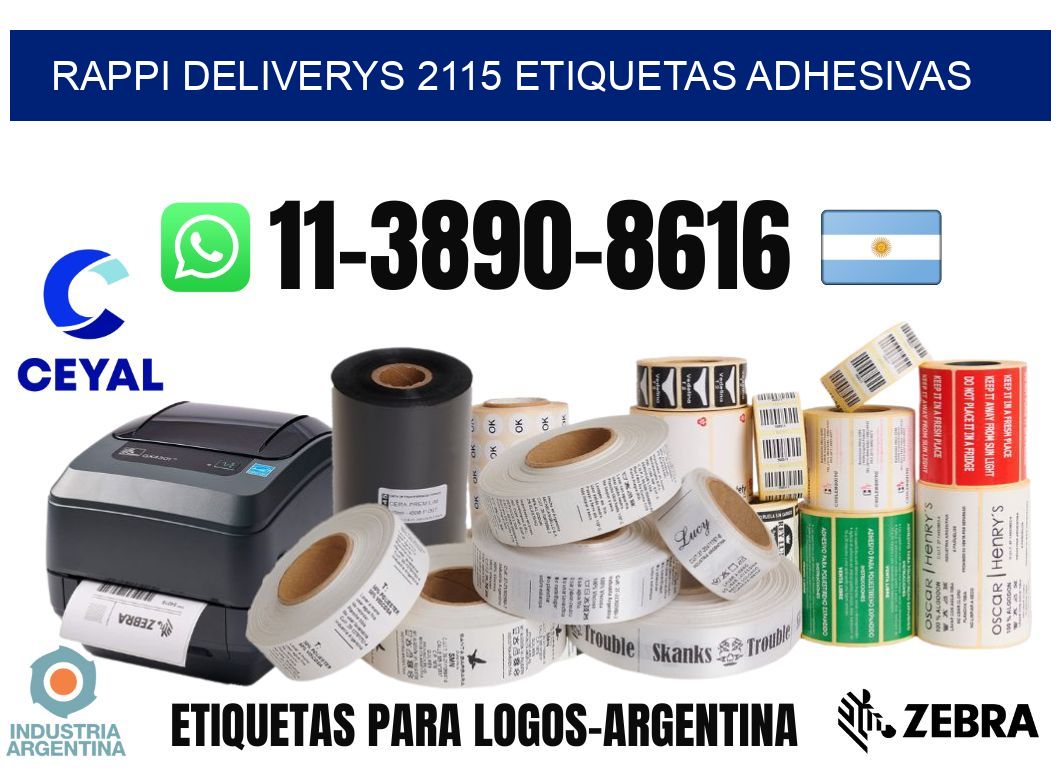 rappi deliverys 2115 etiquetas adhesivas