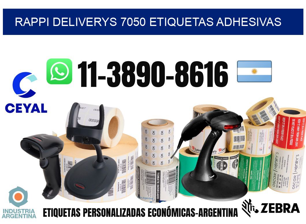 rappi deliverys 7050 etiquetas adhesivas