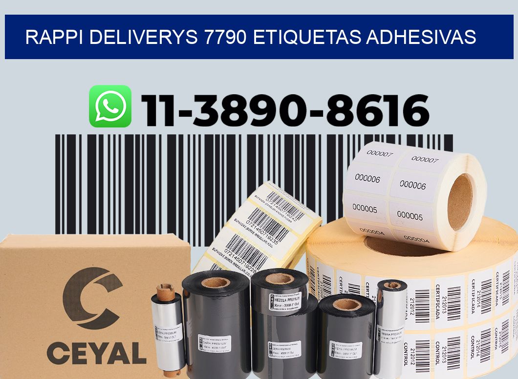 rappi deliverys 7790 etiquetas adhesivas
