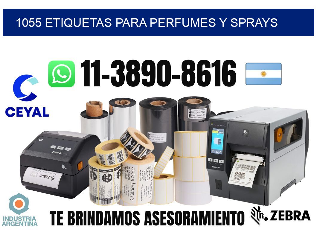 1055 Etiquetas para perfumes y sprays