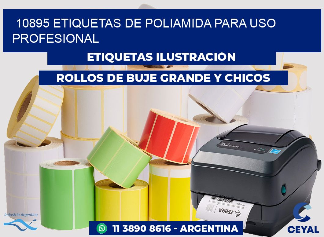 10895 Etiquetas de poliamida para uso profesional