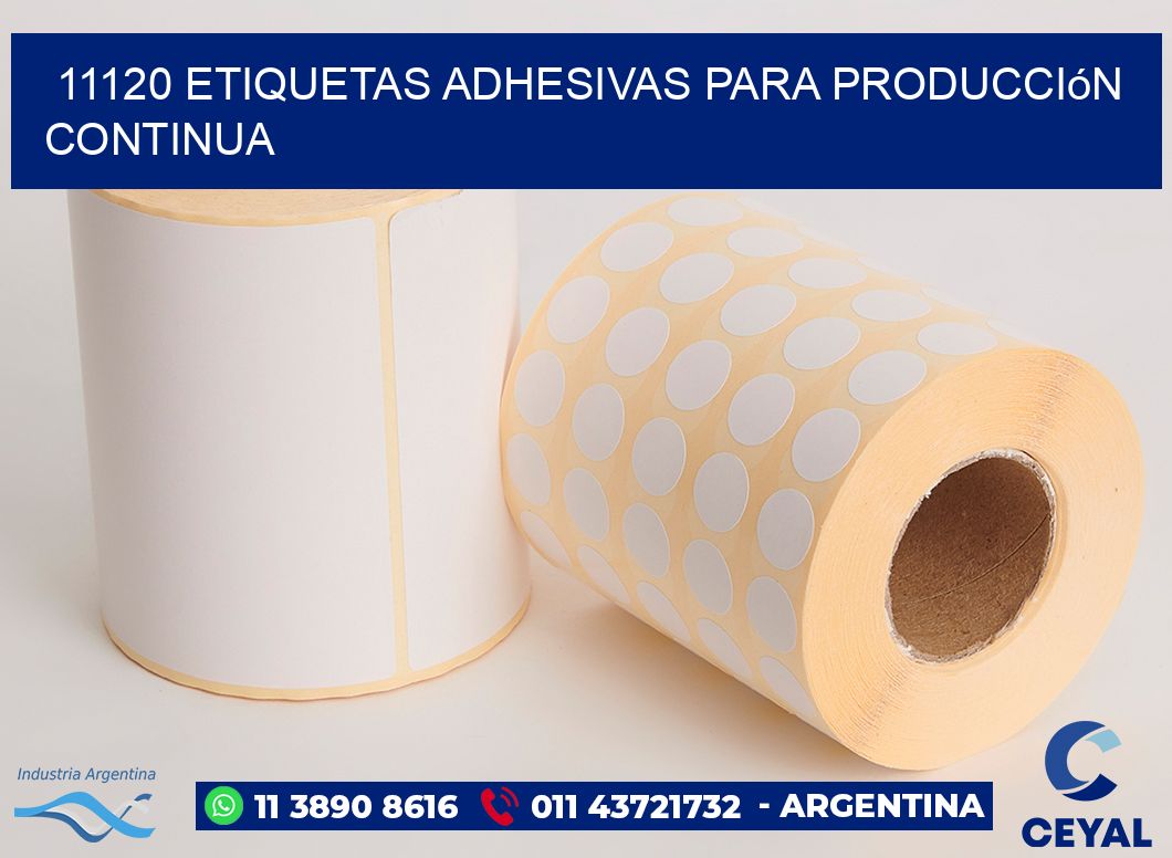 11120 Etiquetas adhesivas para producción continua