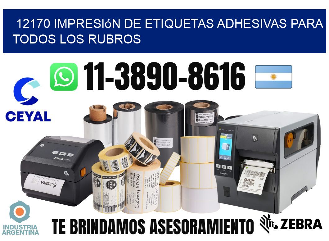 12170 Impresión de etiquetas adhesivas para todos los rubros