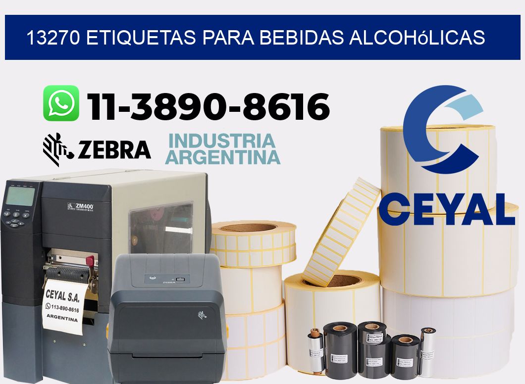 13270 Etiquetas para bebidas alcohólicas