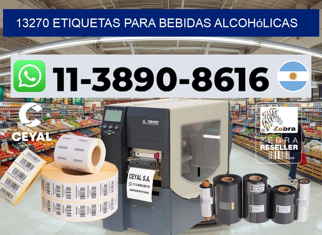 13270 Etiquetas para bebidas alcohólicas