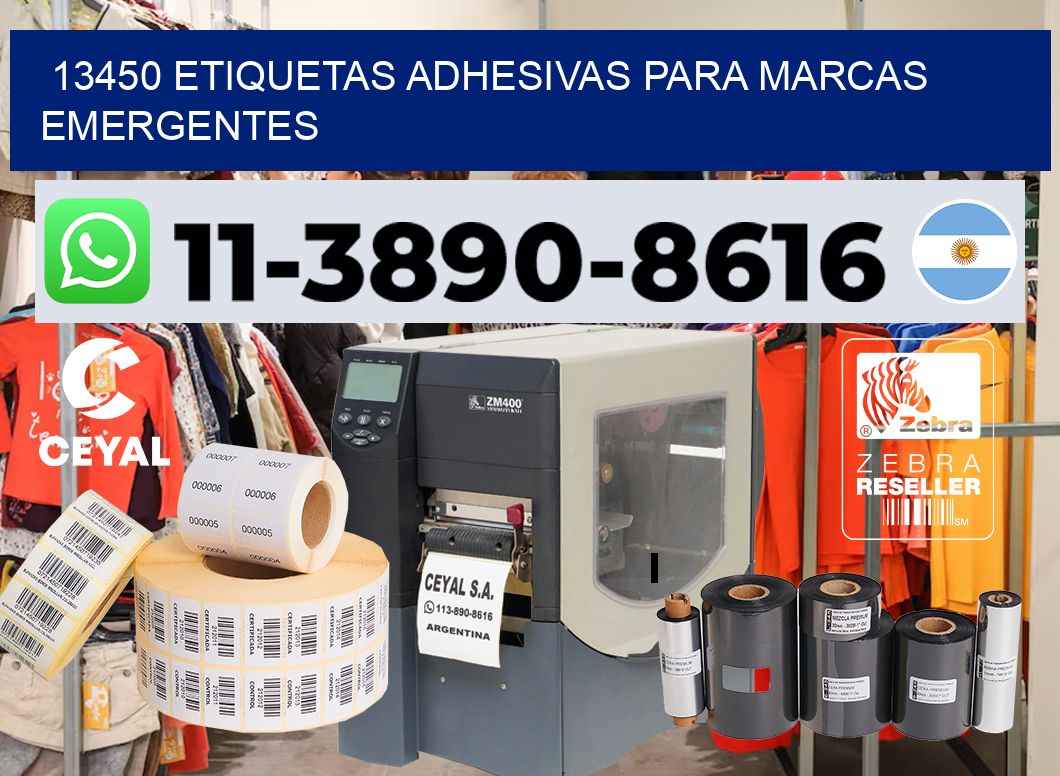 13450 Etiquetas adhesivas para marcas emergentes