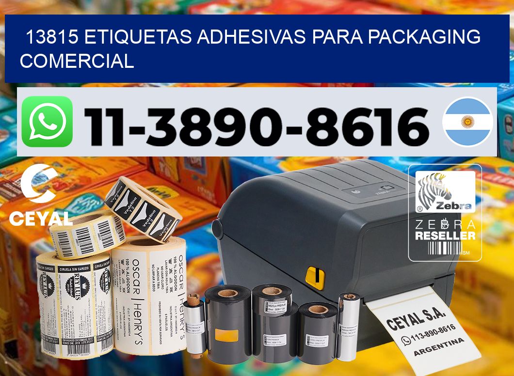13815 Etiquetas adhesivas para packaging comercial
