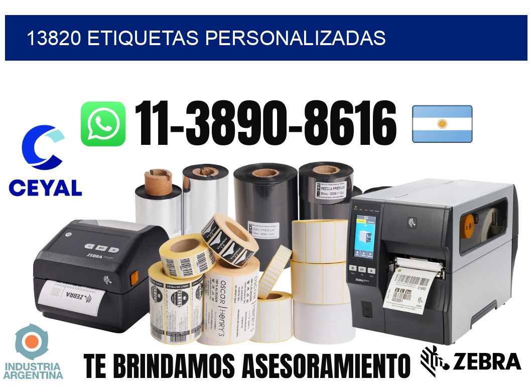13820 etiquetas personalizadas