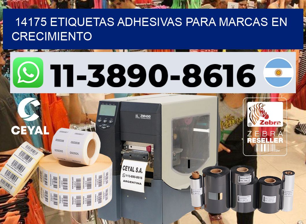 14175 Etiquetas adhesivas para marcas en crecimiento
