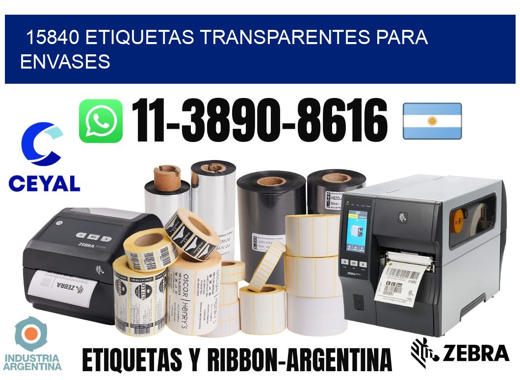 15840 Etiquetas transparentes para envases