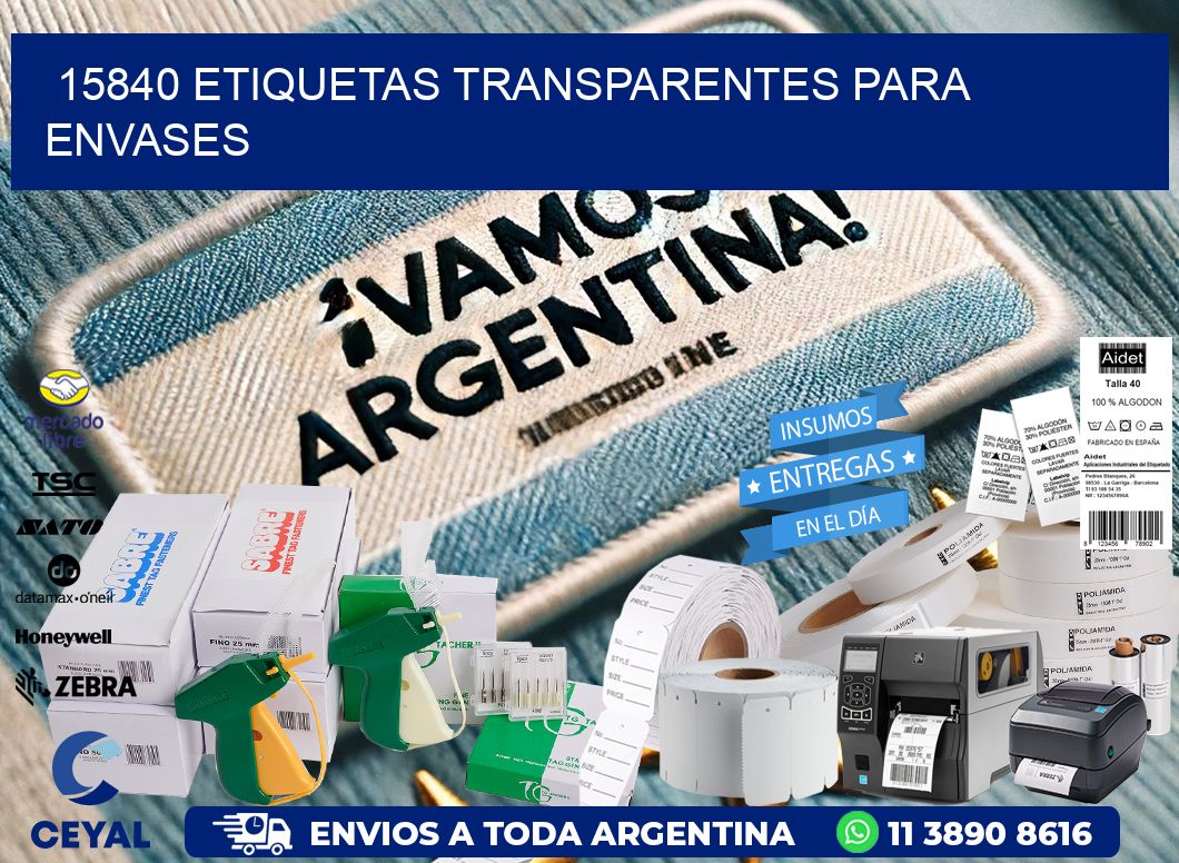 15840 Etiquetas transparentes para envases