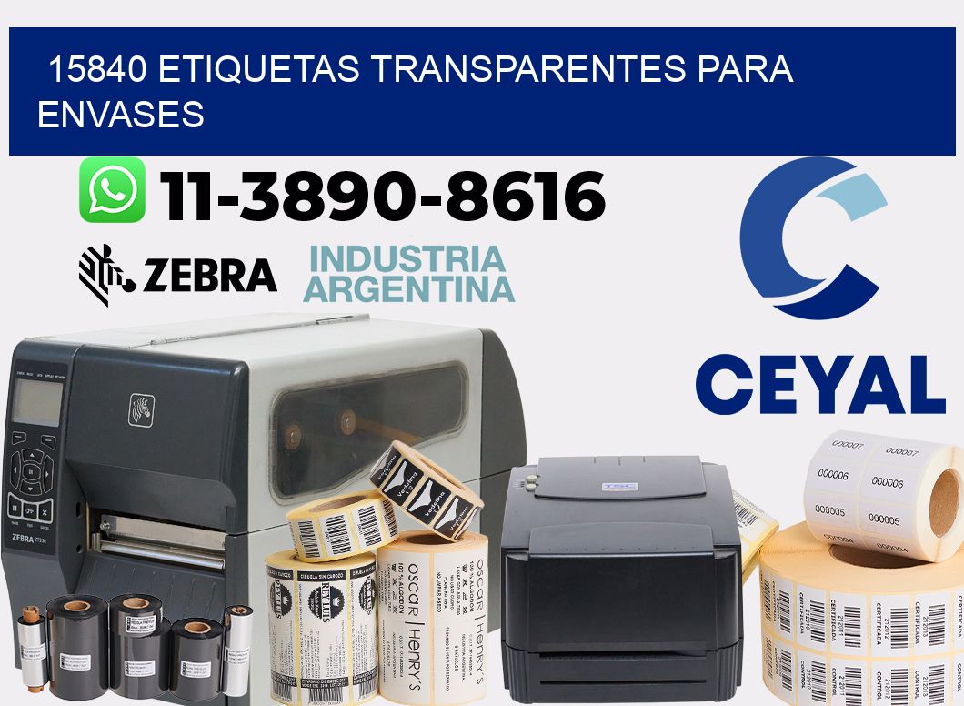 15840 Etiquetas transparentes para envases