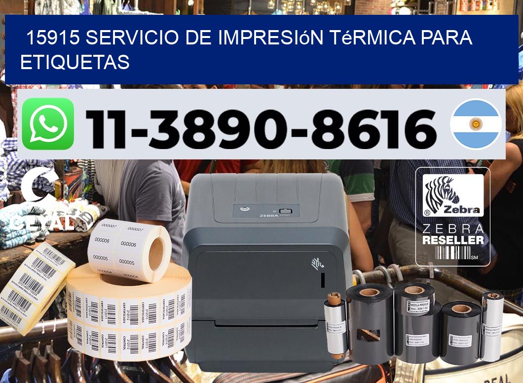 15915 Servicio de impresión térmica para etiquetas