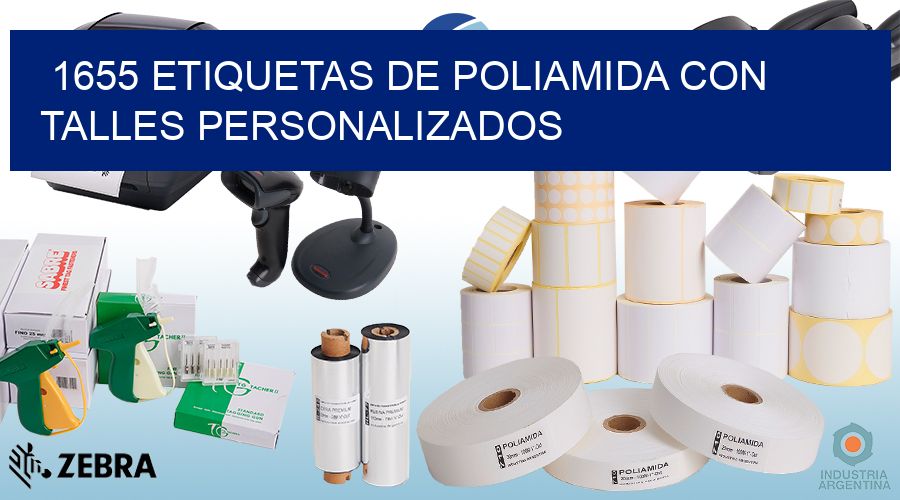 1655 Etiquetas de poliamida con talles personalizados