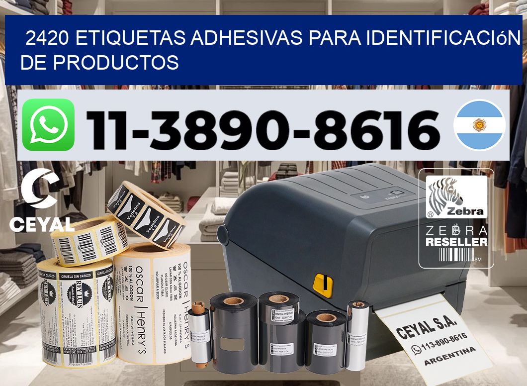 2420 Etiquetas adhesivas para identificación de productos