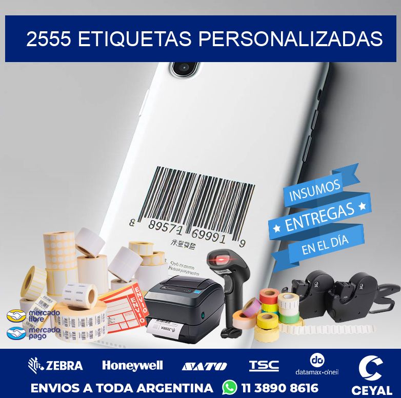 2555 etiquetas personalizadas