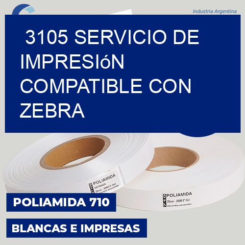 3105 Servicio de impresión compatible con Zebra