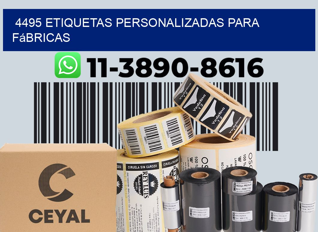 4495 Etiquetas personalizadas para fábricas
