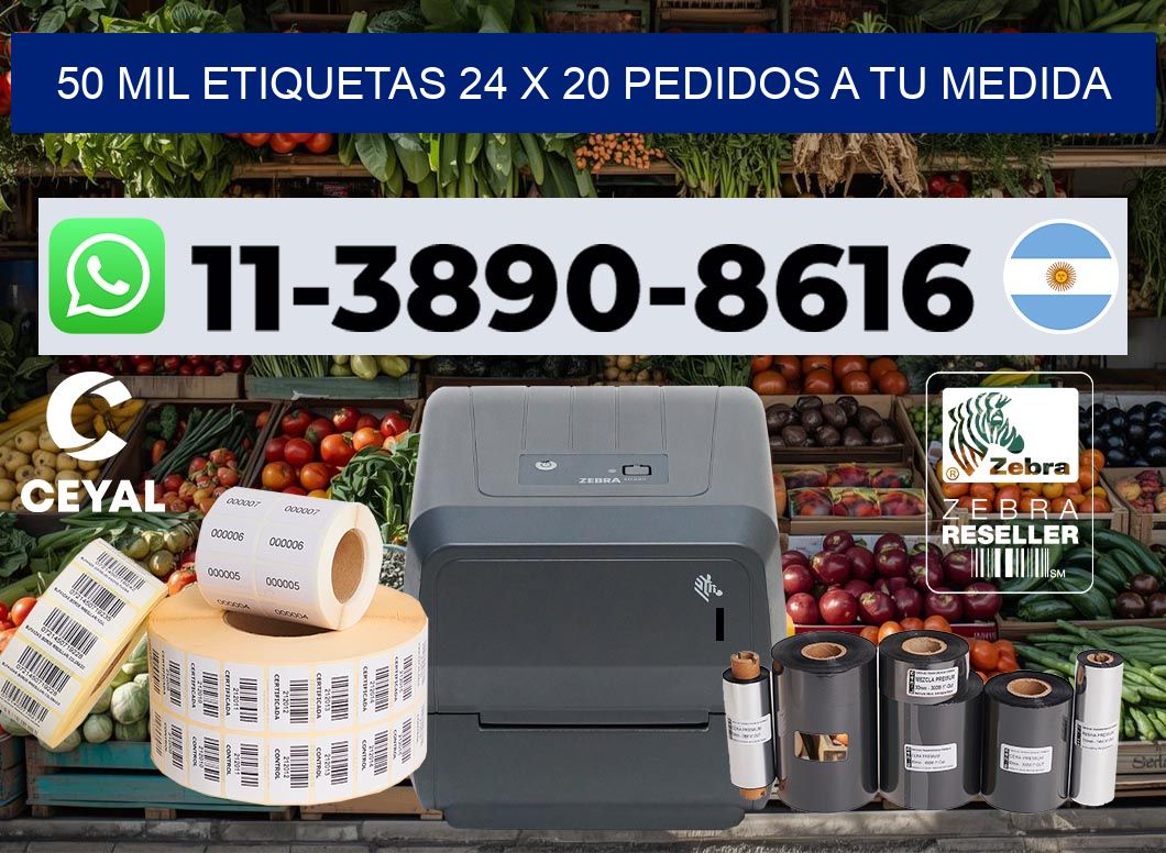50 mil etiquetas 24 x 20 Pedidos a tu medida