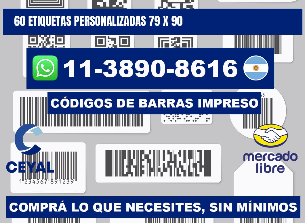 60 ETIQUETAS PERSONALIZADAS 79 x 90