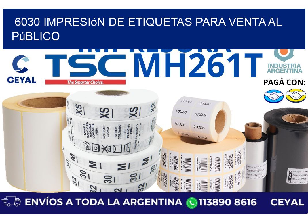 6030 Impresión de etiquetas para venta al público