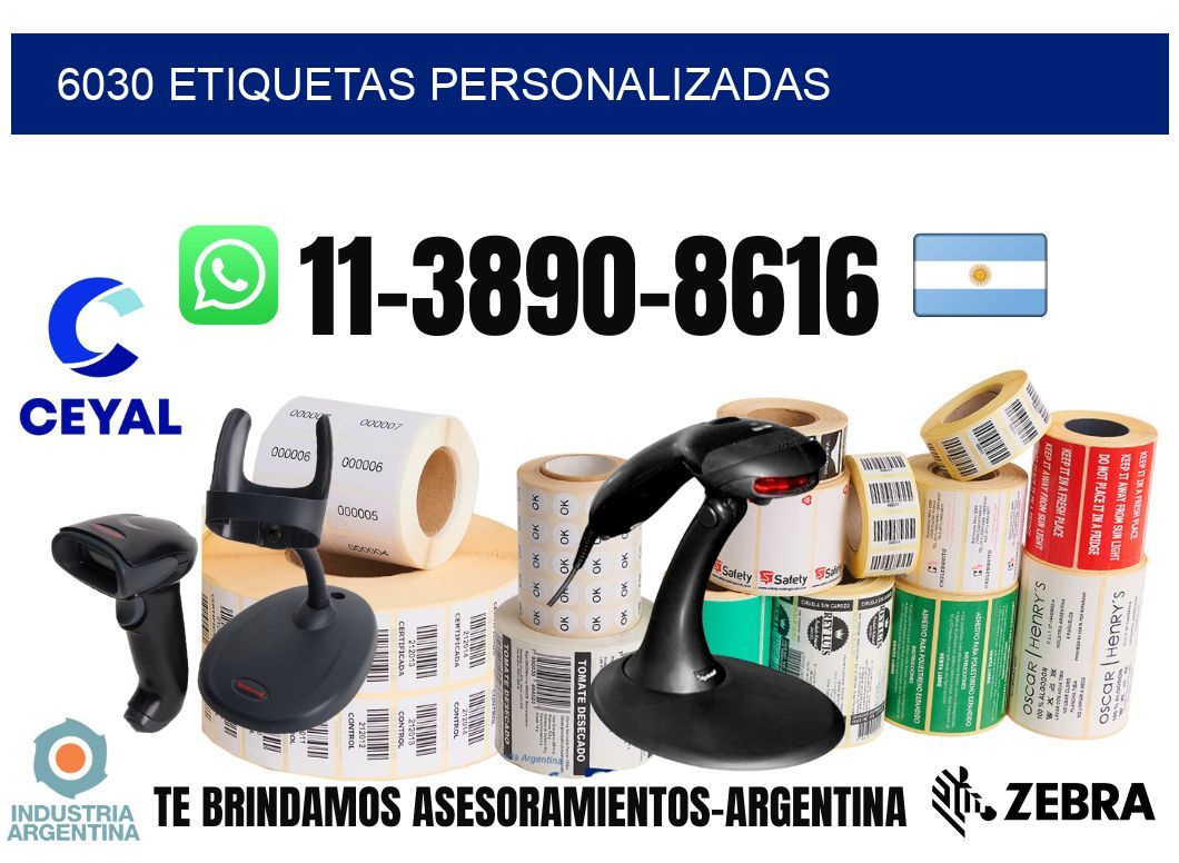 6030 etiquetas personalizadas