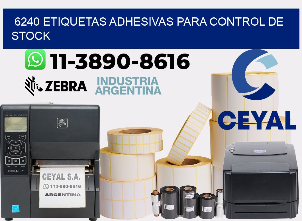 6240 Etiquetas adhesivas para control de stock