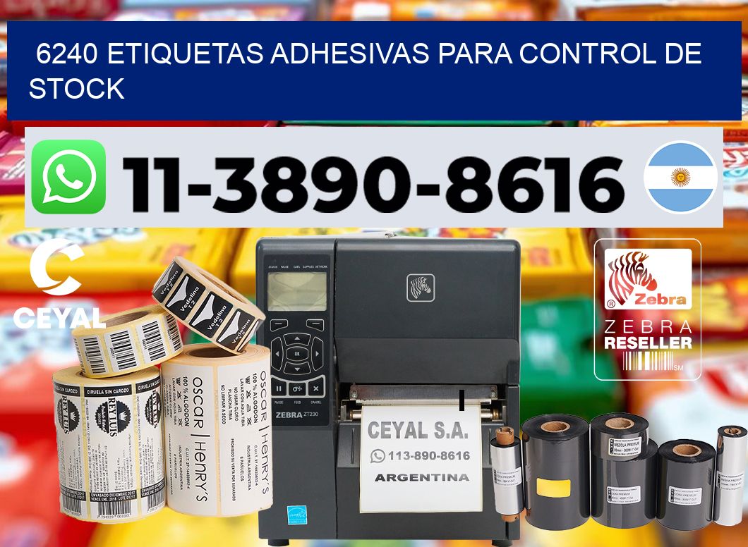 6240 Etiquetas adhesivas para control de stock