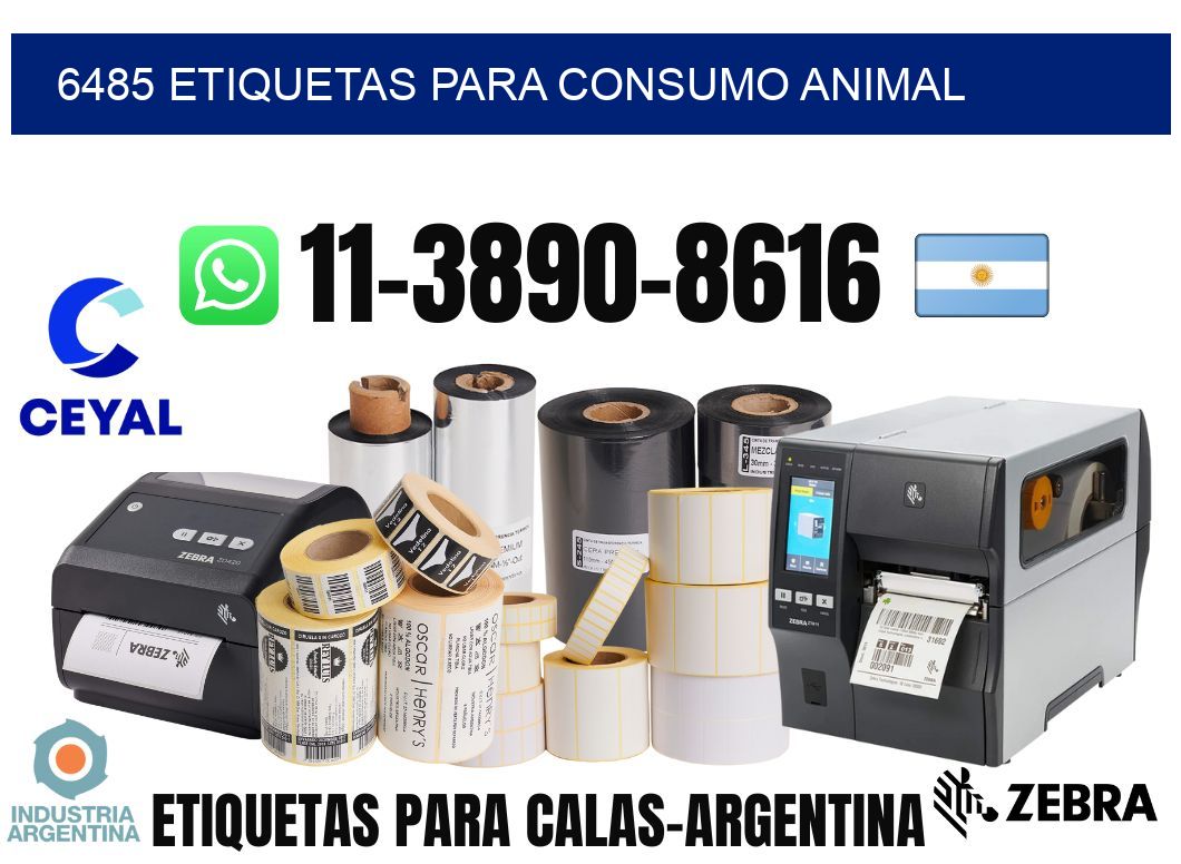6485 Etiquetas para consumo animal