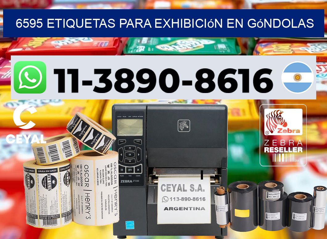 6595 Etiquetas para exhibición en góndolas