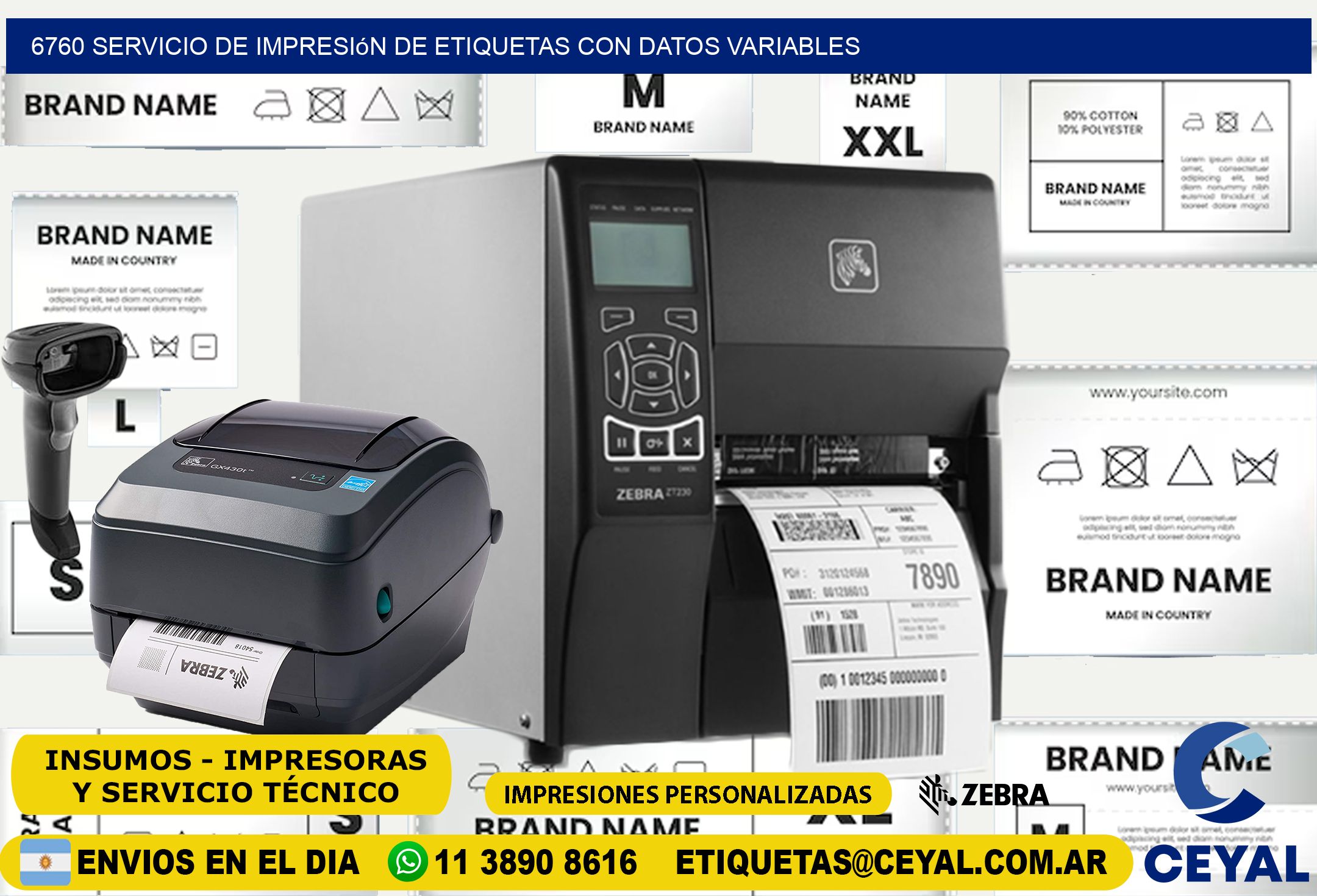 6760 Servicio de impresión de etiquetas con datos variables