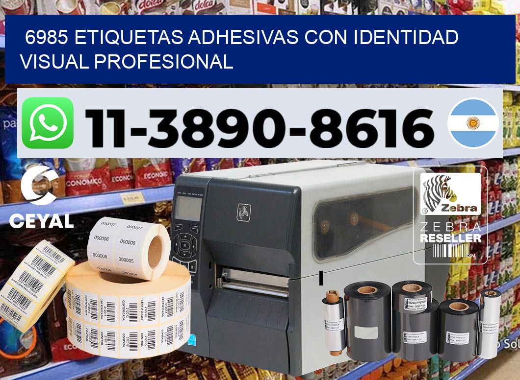6985 Etiquetas adhesivas con identidad visual profesional