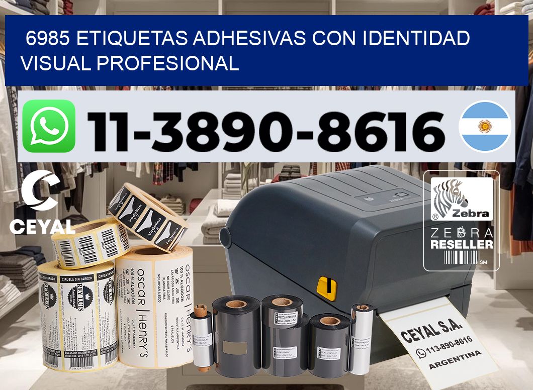 6985 Etiquetas adhesivas con identidad visual profesional