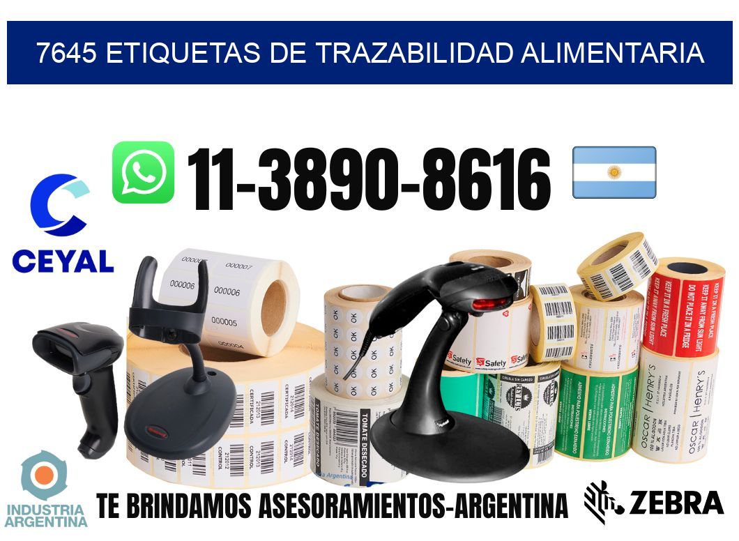 7645 Etiquetas de trazabilidad alimentaria