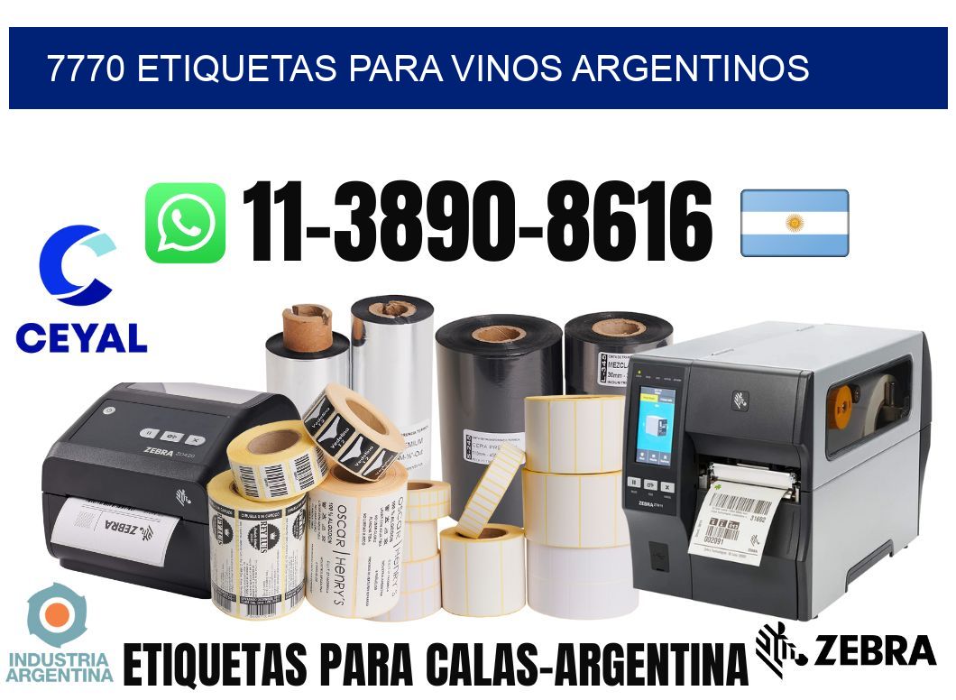 7770 Etiquetas para vinos argentinos