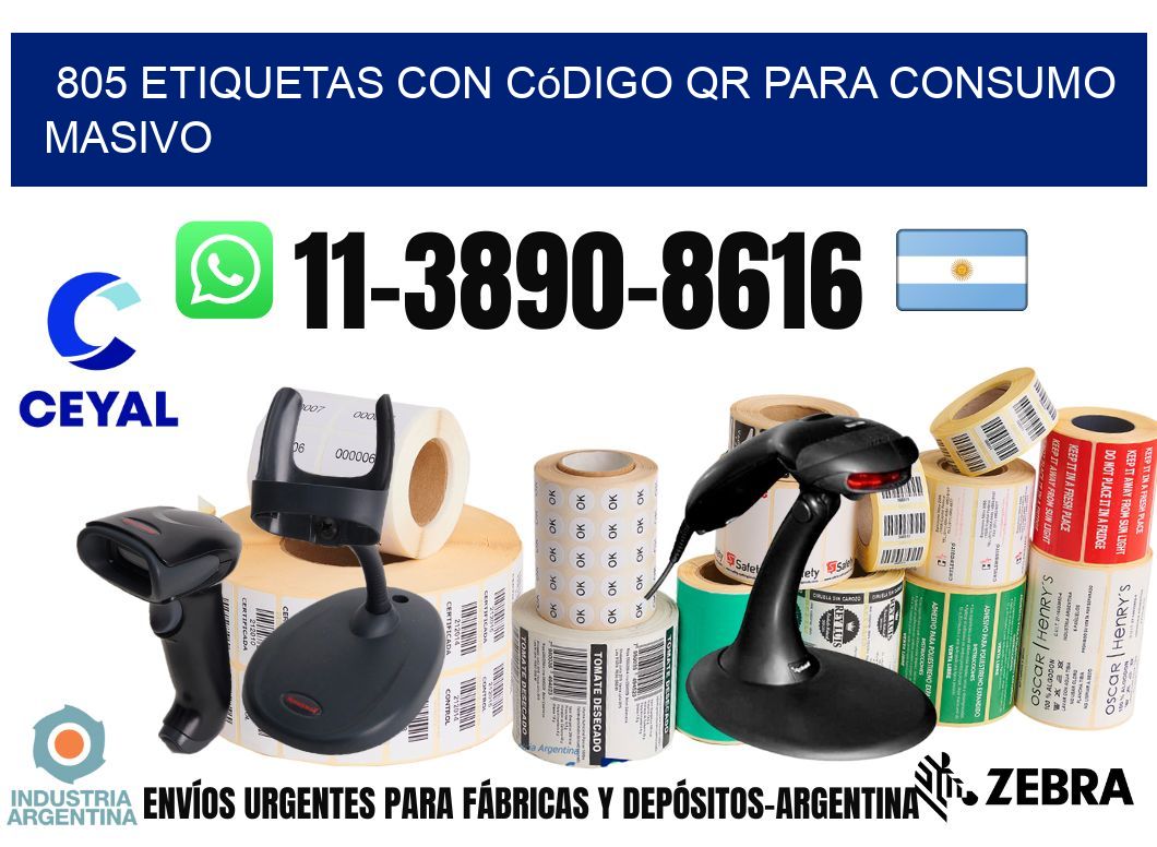 805 Etiquetas con código QR para consumo masivo