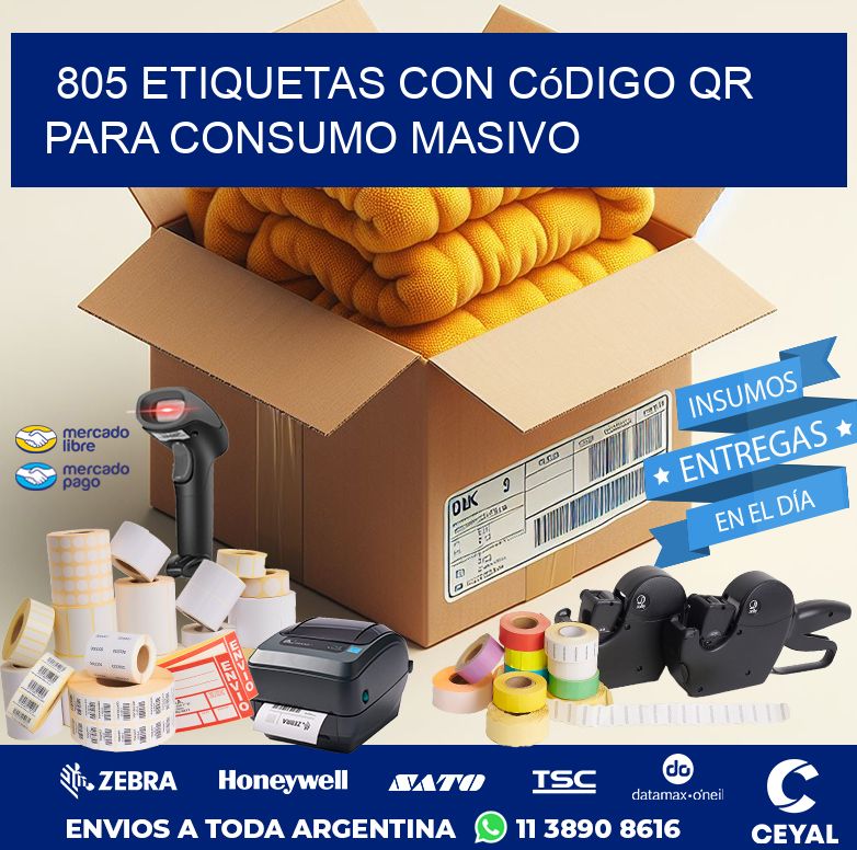 805 Etiquetas con código QR para consumo masivo