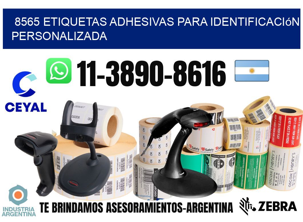 8565 Etiquetas adhesivas para identificación personalizada
