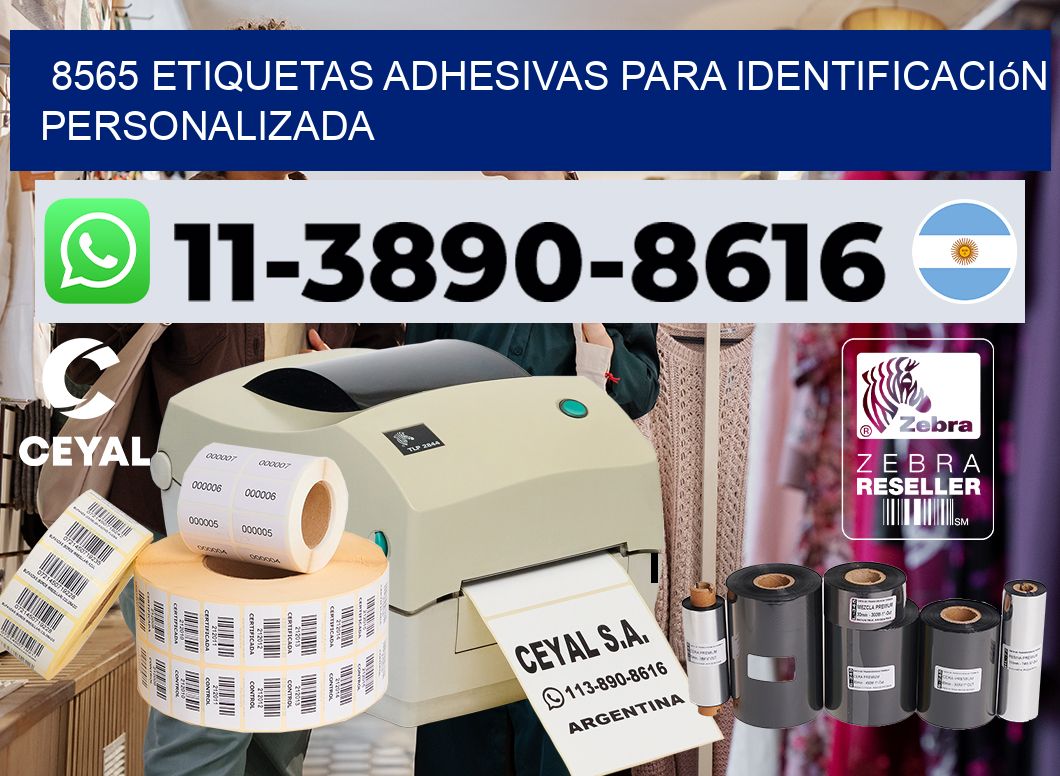8565 Etiquetas adhesivas para identificación personalizada