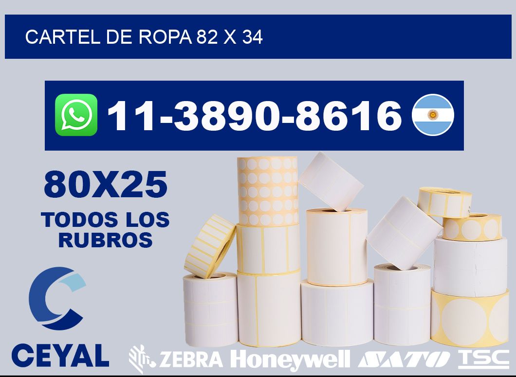 Cartel de ropa 82 x 34