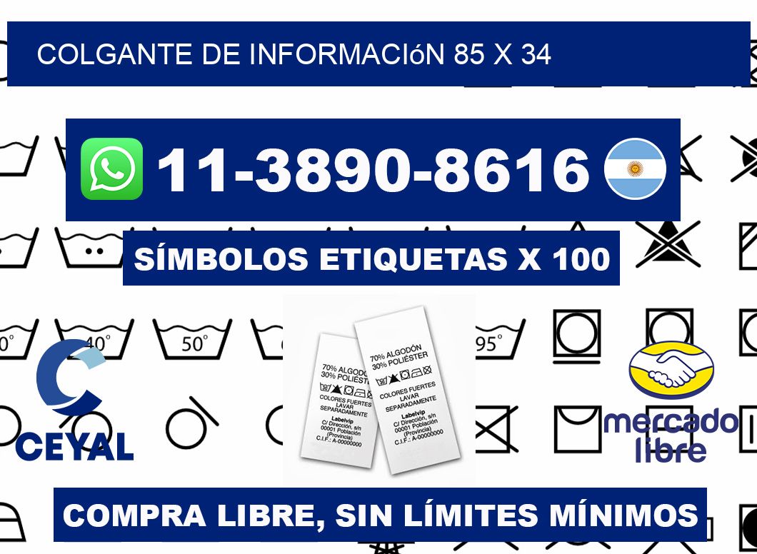 Colgante de información 85 x 34