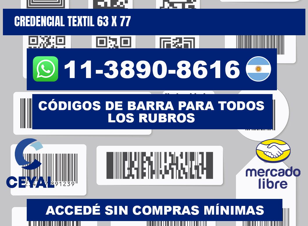 Credencial textil 63 x 77