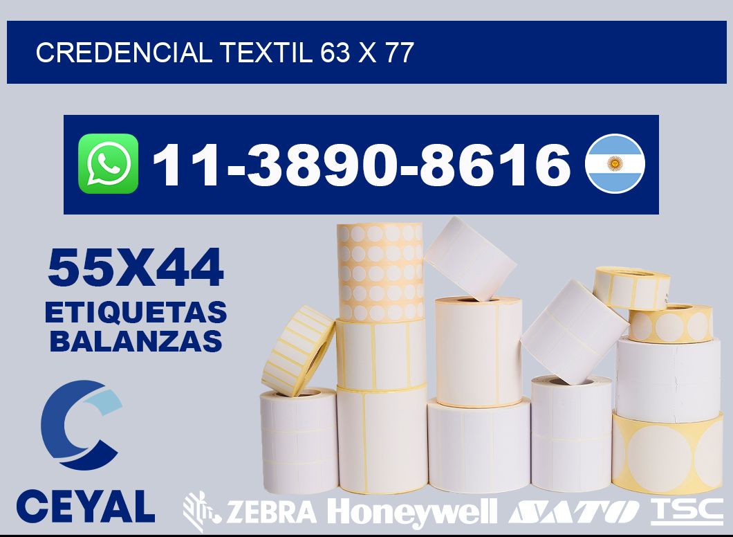 Credencial textil 63 x 77