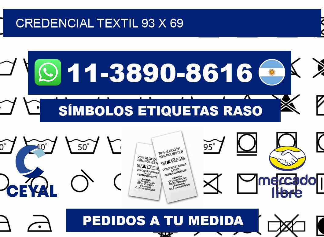 Credencial textil 93 x 69