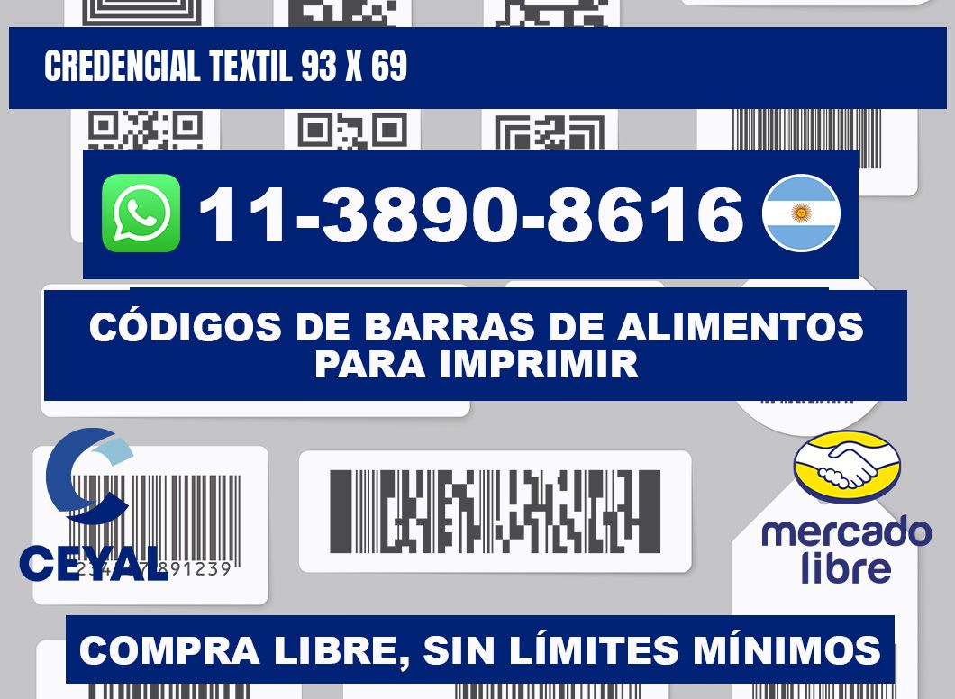 Credencial textil 93 x 69